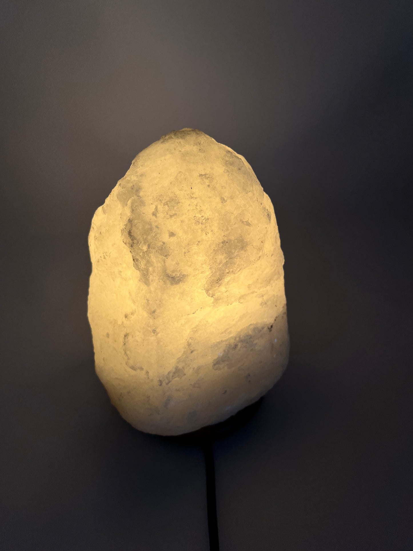 Salzkristall-Lampe weiß