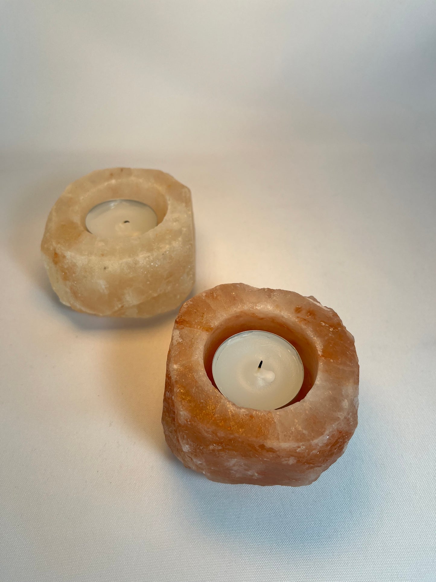 Salzkristall Teelichter