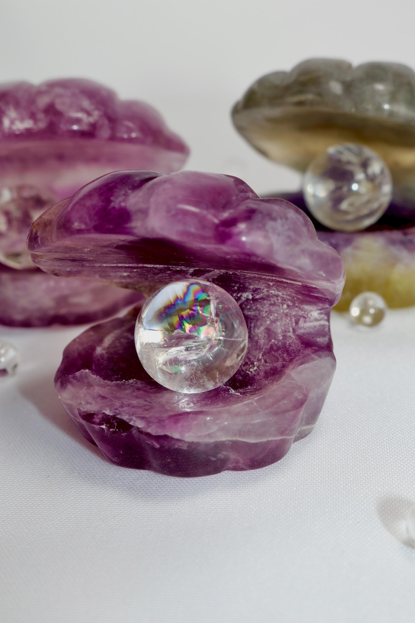 Fluorit Muscheln